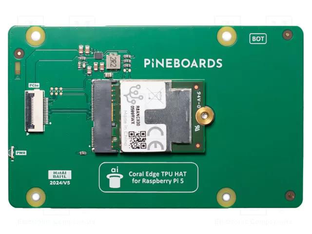 Expansion board; PCIe; adapter; Machine Learning,Raspberry Pi 5 PINEBOARDS BAI1L-TPU