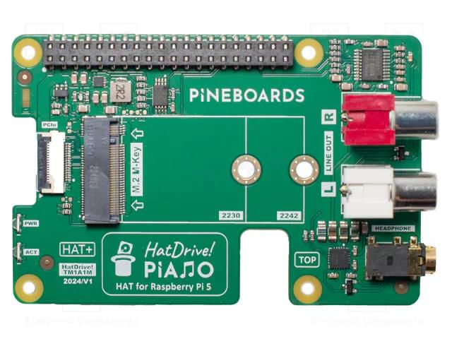 Expansion board; I2C,PCIe,RCA; adapter; Raspberry Pi 5 PINEBOARDS TM1S-A1