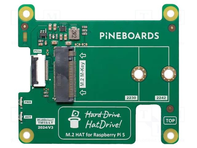 Expansion board; PCIe; adapter; Raspberry Pi 5; 65x56.5mm; 3A PINEBOARDS TM1S-LT