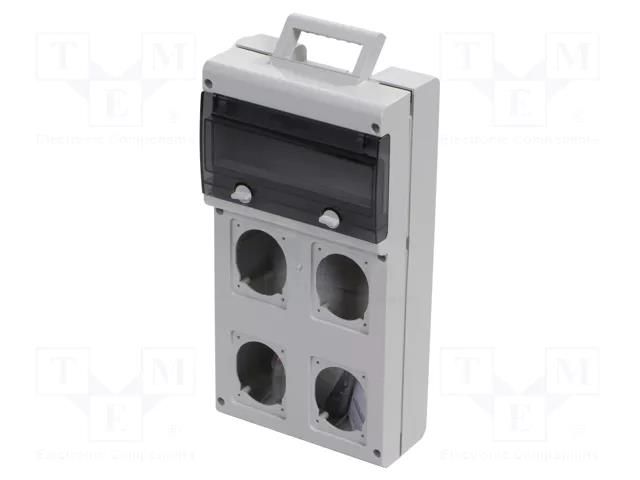 Enclosure: for modular components; grey; Series: BLOCK SCAME SCAME-632.4500-000