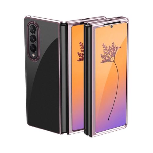 Plating Case for Samsung Galaxy Z Fold 4 cover with a metallic frame pink, Hurtel 5907769349430 5907769349430