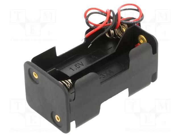 Holder; AA,R6; Batt.no: 4; cables; black Goobay GOOBAY-11472