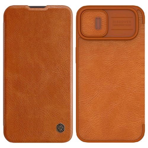 Nillkin Qin Leather Pro Case iPhone 14 Camera Cover Holster Cover Flip Case Brown, Nillkin 6902048248908 6902048248908