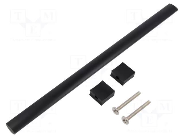 Holder; aluminium; matt black; H: 30.5mm; L: 276mm; W: 15.5mm; handle GTV Poland GTV-UA-B031125620M