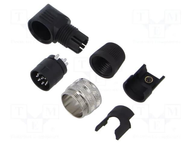 Connector: M16; plug; male; PIN: 8; 5A; 32V; 682; soldering; for cable BINDER 09-0153-70-08