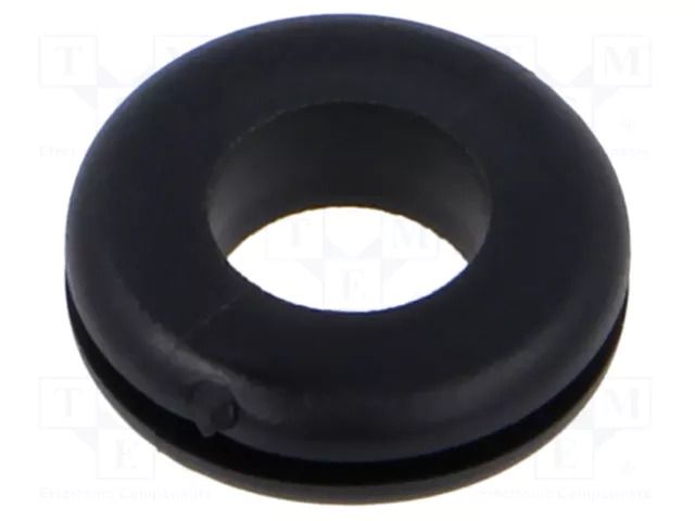 Grommet; Ømount.hole: 9.5mm; Øhole: 7mm; black; 0÷80°C; PVC ESSENTRA ESS-10082201