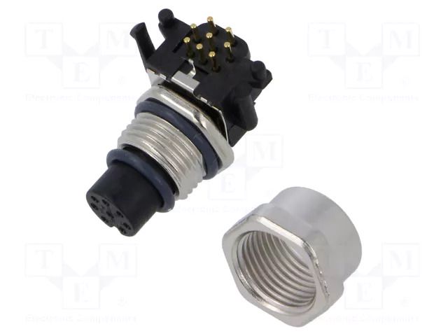 PIN: 8; female; for panel mounting,front side nut AMPHENOL LTW MSAS-08PFFR-SF7003