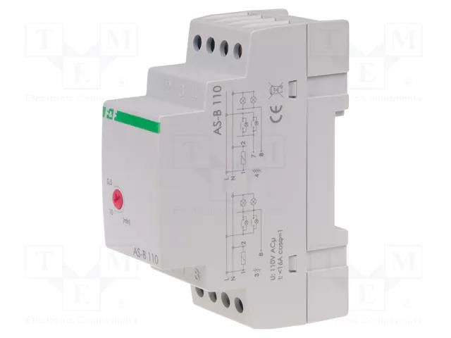 Staircase timer; for DIN rail mounting; 110VAC; IP20; 10A F&F AS-B110