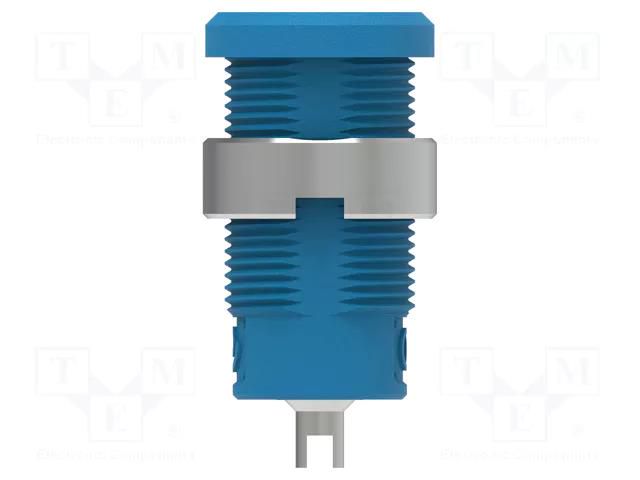Connector: 4mm banana; socket; 25A; 1kV; blue; nickel plated ELECTRO-PJP PJP3275-C-BL