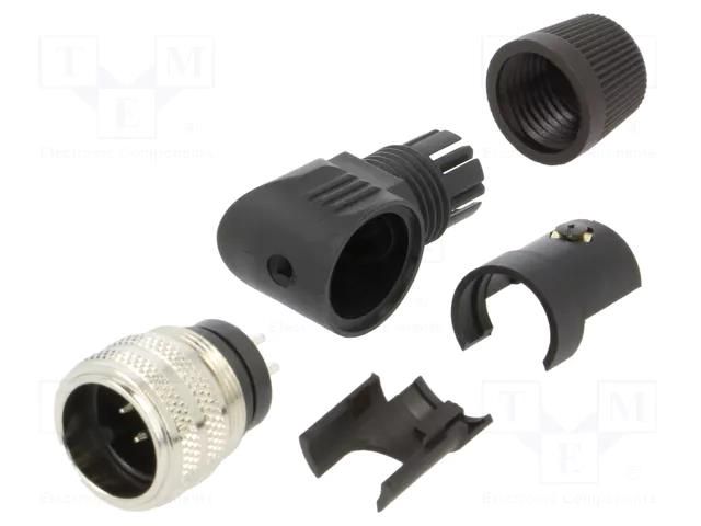 Connector: M16; plug; male; PIN: 7; 5A; 32V; 682; soldering; for cable BINDER 09-0145-70-07