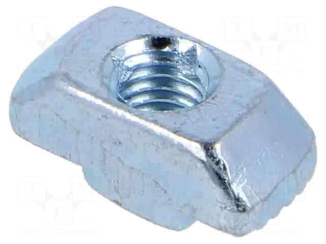 Nut; for profiles; Width of the groove: 8mm; steel; zinc; T-slot ELESA+GANTER GN51B-8M5-B-SZ