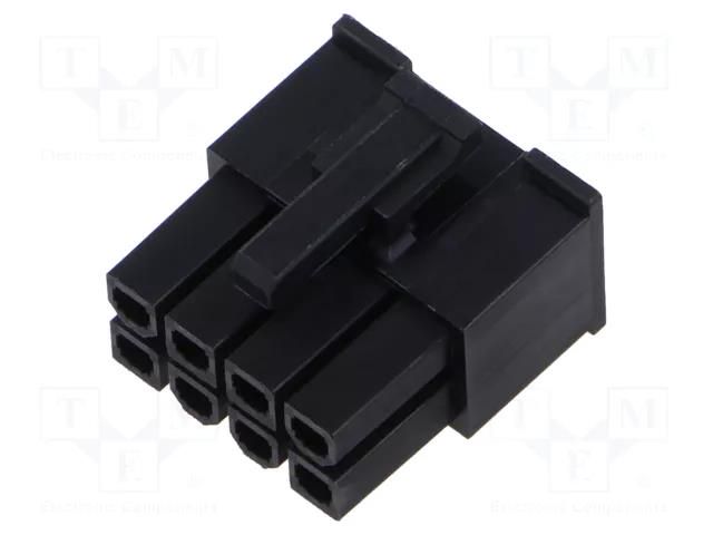 Connector: wire-wire/PCB; plug; female; Mini-Fit Jr; 4.2mm; PIN: 8 MOLEX MX-39-01-3085