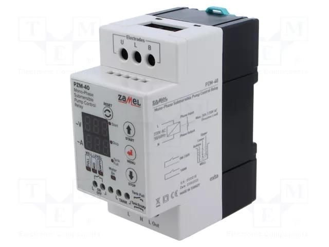 Level monitoring relay; conductive fluid level; 150÷270VAC ZAMEL PZM-40