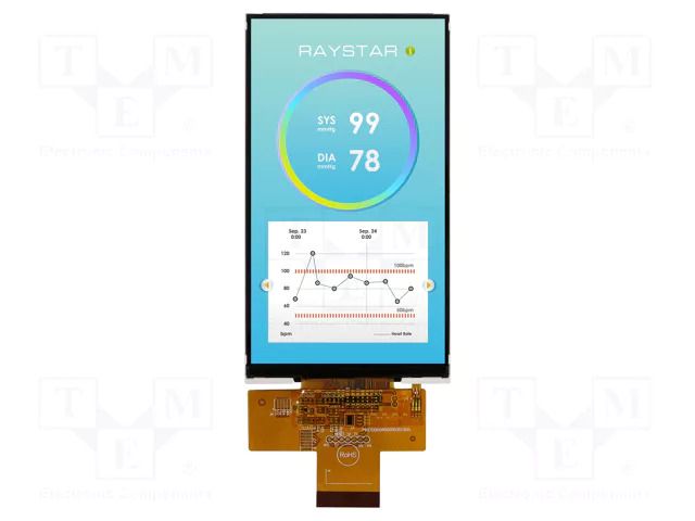 Display: TFT; 5"; 720x1280; Illumin: LED; Dim: 66.1x120.4x1.85mm RAYSTAR OPTRONICS RF3500D-AYW-MNN