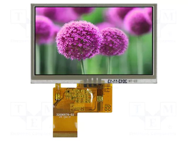 Display: TFT; 4.3"; 480x272; Illumin: LED; Dim: 105.5x67.2x4.05mm RAYSTAR OPTRONICS RFE430G-AIW-DNS