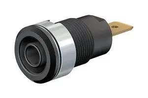 SOCKET, 4MM, 32A, SHROUDED, BLACK, PK5 23.3060-21