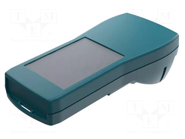 Enclosure: for display; X: 84mm; Y: 180mm; Z: 53.5mm; ABS; ocean blue ROSE ROSE-27010401