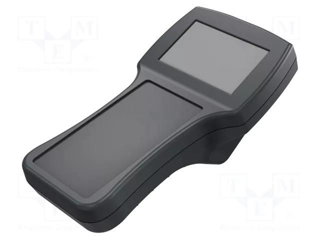 Enclosure: for display; X: 116mm; Y: 220mm; Z: 51mm; polyamide; black ROSE ROSE-27020400