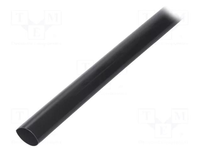 Heat shrink sleeve; glued; 40mm; L: 1m; black; Temp: -25÷125°C RADPOL RPKH1-40/16X1-C