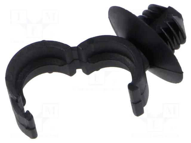 Cable holder with finned arbor; polyamide; black; UL94V-2; 10mm ESSENTRA ESS-10010044