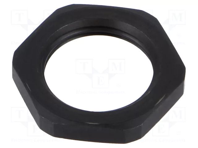Nut; M20; 1.5; steel; Plating: oxidized; 27mm; black ELESA+GANTER GN909-M20X1.5-BT