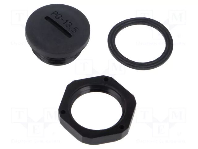 Stopper; PG13,5; polyamide; black; Thread: PG KRADEX ZCG-PG13.5PLUGPA66