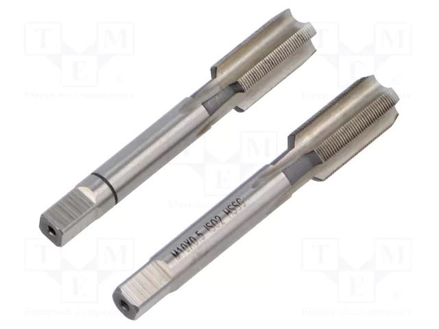 Tap; high speed steel grounded HSS-G; M10; 0.5; L: 63mm; 2pcs. VÖLKEL VOLKEL-26331