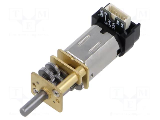 Motor: DC; with gearbox; HPCB 6V; 6VDC; 1.5A; Shaft: D spring; 210: 1 POLOLU POLOLU-5203