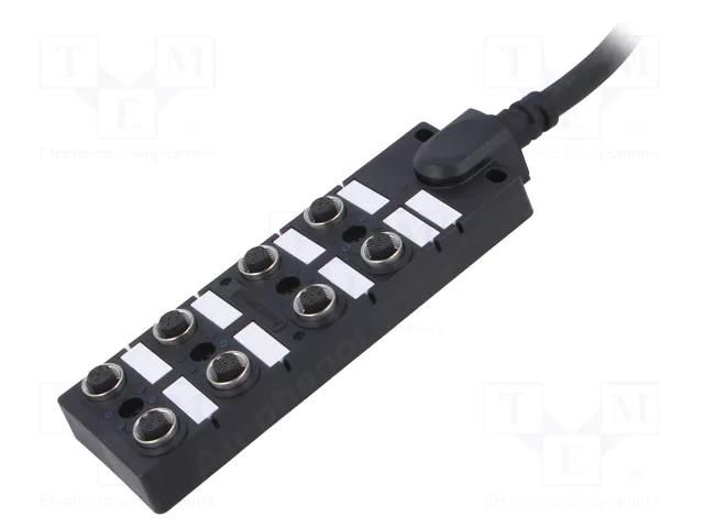 Transition: splitter; 24V; PIN: 5; IP67; 2A; 3m; IN: 8; OUT: 1 AMPHENOL DB125A8CABDPS7B03