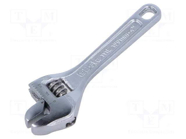 Wrench; adjustable; Jaw capacity: 15mm; Overall len: 100mm BETA BE111E/100