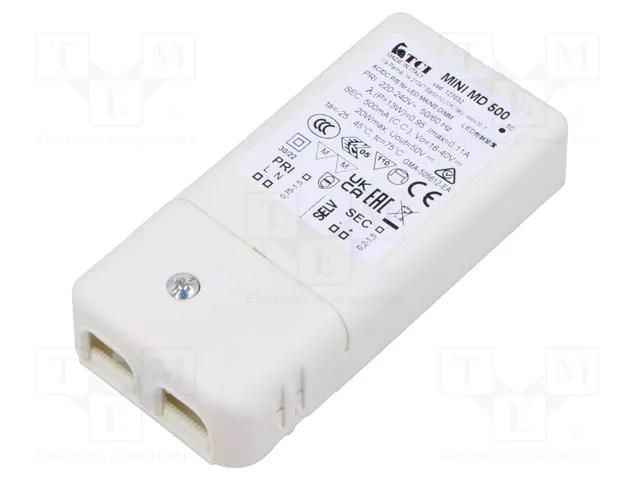 Power supply: switching; LED; 16÷42VDC; 500mA; 220÷240VAC; IP20 TCI 127032