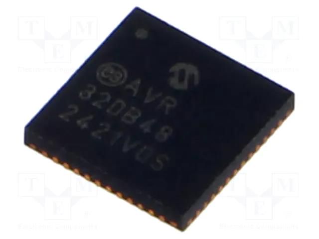 IC: AVR microcontroller; VQFN48; Ext.inter: 41; Cmp: 3; AVR32; 0.4mm MICROCHIP TECHNOLOGY AVR32DB48-I/6LX