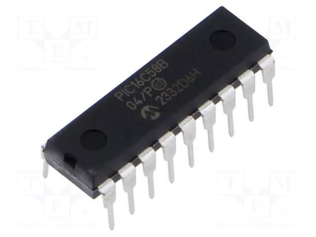 IC: PIC microcontroller; 40MHz; GPIO; 2.5÷5.5VDC; THT; PDIP18; tube MICROCHIP TECHNOLOGY PIC16C58B-04/P