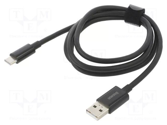 Cable; USB A plug,USB C plug; 1m; black; 65W BASEUS CB000017