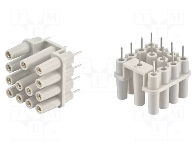 Mounting adapter; Han Q12/0 PCB Adapter HARTING 09120129901