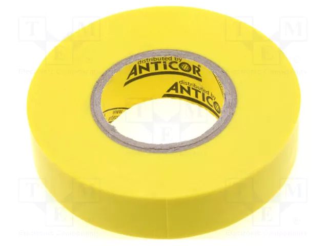 Tape: electrical insulating; W: 19mm; L: 20m; Thk: 0.19mm; yellow ANTICOR ANC-202-19-20YE