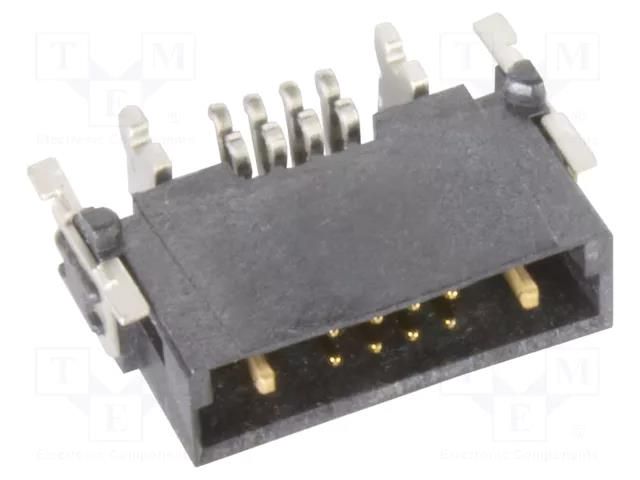 Connector: PCB to PCB; socket; male; PIN: 10(2+8); angled 90°; SMT HARTING 15752082601000