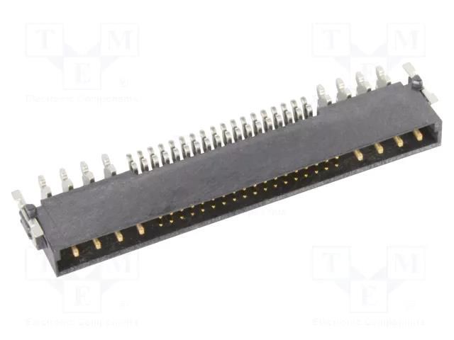 Connector: PCB to PCB; socket; male; PIN: 44(8+36); angled 90° HARTING 15758362601000