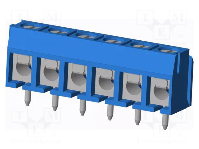 Connector: PCB terminal block; terminal; TC; 16A; PIN: 6; angled AMPHENOL ANYTEK TC0603620000G