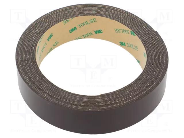 Tape: magnetic; W: 25mm; L: 5m; Thk: 0.84mm; acrylic; brown; -40÷71°C 3M 3M-1316-25-5