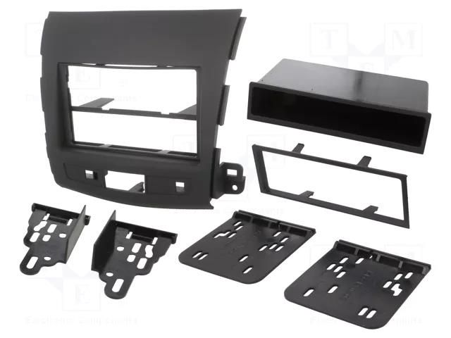 Radio frame; Citroën,Mitsubishi,Peugeot; 2 DIN; black PER.PIC. RAM-40.242