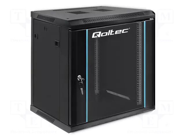 Enclosure: rack cabinet; Standard: 19"; 12U; black; Z: 635mm QOLTEC QOLTEC-54464