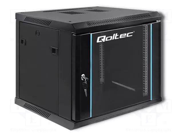 Enclosure: rack cabinet; Standard: 19"; 9U; black; Z: 500mm; X: 600mm QOLTEC QOLTEC-54466