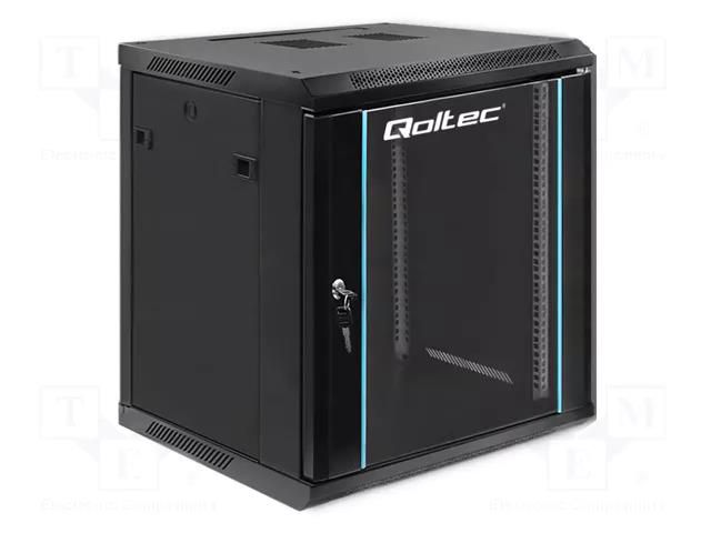 Enclosure: rack cabinet; Standard: 19"; 12U; black; Z: 635mm QOLTEC QOLTEC-54467