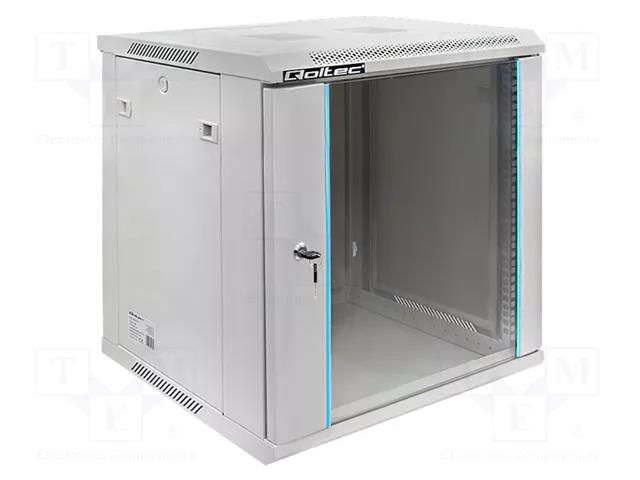 Enclosure: rack cabinet; Standard: 19"; 12U; grey; Z: 635mm; X: 600mm QOLTEC QOLTEC-54485