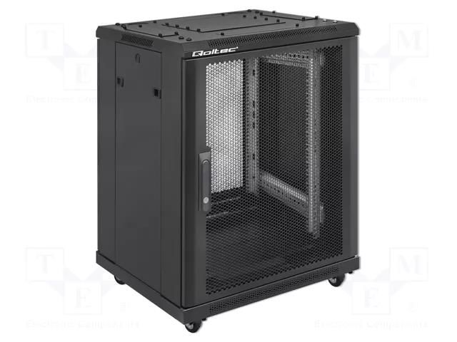 Enclosure: rack cabinet; Standard: 19"; 15U; black; Z: 855mm QOLTEC QOLTEC-54519
