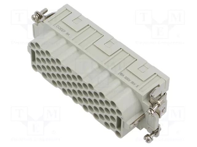 Connector: HDC; contact insert; female; CQEE; PIN: 64; 16A; 600V ILME CQEEF64