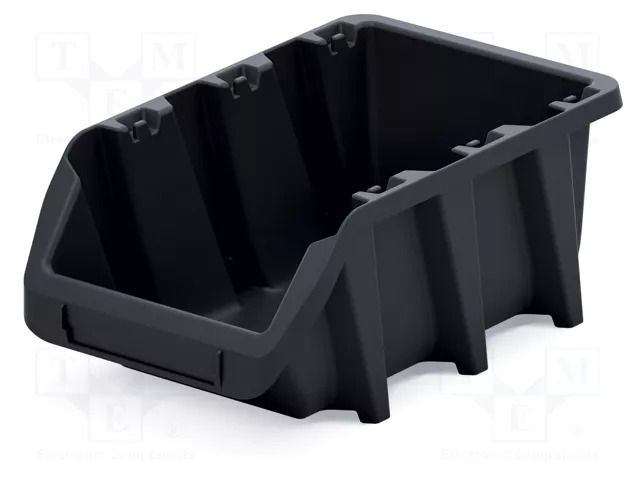 Container: cuvette; black; long; 198x118x84mm; KBIL20; BINEER KISTENBERG KBIL20-S411