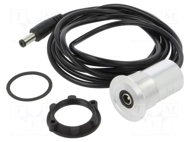 Transition: adapter; for panel mounting,rear side nut; 1÷10mm ONPOW POWER-JACK-01