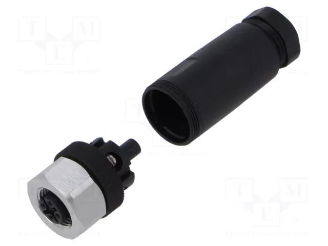 Connector: M12; female; 713; 60V; IP67; for cable; screw terminal BINDER 99-0436-282-05